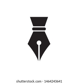 Fountain pen icon vector. Pen icon symbol. Simple design style on white background.