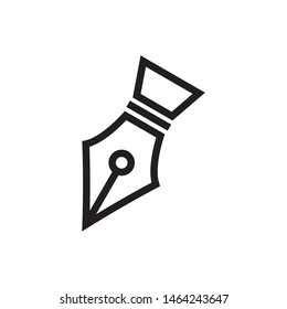 Fountain pen icon vector. Pen icon symbol. Simple design style on white background.