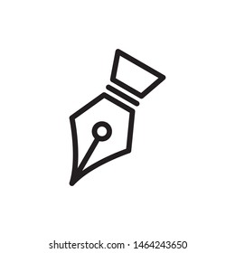Fountain pen icon vector. Pen icon symbol. Simple design style on white background.