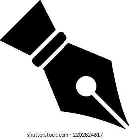 Fountain pen icon vector. Pen icon symbol. Simple design style on white background