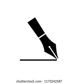 fountain pen icon vector template