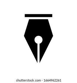 Vector de icono de pluma de fuente en diseño de estilo plano moderno. Ilustración del vector