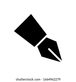 Vector de icono de pluma de fuente en diseño de estilo plano moderno. Ilustración del vector