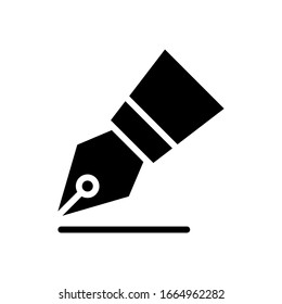 Fountain pen icon vector in trendy flat style design. Vector illustration