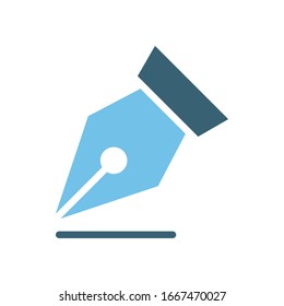 Fountain pen icon vector in trendy flat style design. Vector illustration