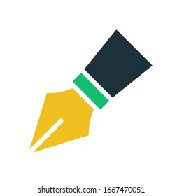 Fountain pen icon vector in trendy flat style design. Vector illustration