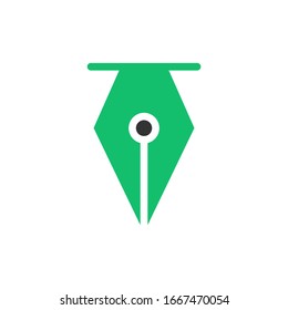 Fountain pen icon vector in trendy flat style design. Vector illustration