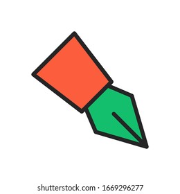 Fountain pen icon vector in trendy flat style design. Vector illustration