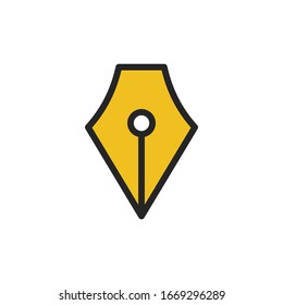 Fountain pen icon vector in trendy flat style design. Vector illustration