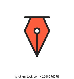 Fountain pen icon vector in trendy flat style design. Vector illustration