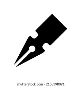 Vector de ícono de pluma de fuente en moda