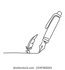 Fountain Pen Icon. Write, Signature. Vintage Device Symbol for Design, Presentation, Website, or Apps Elements. Fountain Pen Icon. Write, Signature. Vintage Device Symbol for Design, Presentation.