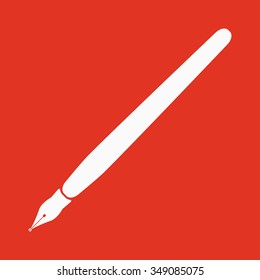The fountain pen icon.symbol. Flat. Vector illustration