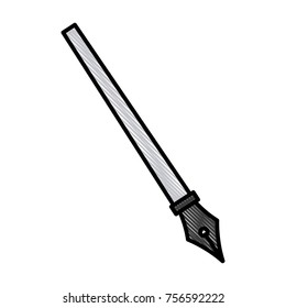 Fountain pen isolated