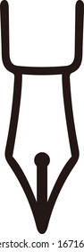 
Fountain pen isolated vector illustration