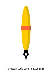 Fountain pen isolated. Write old writing utensils. Retro stationery.