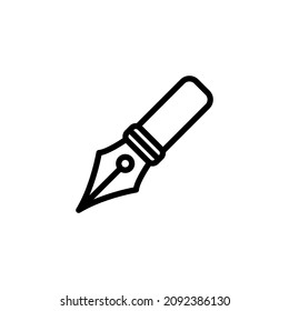 fountain pen line design vector template