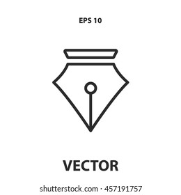 fountain pen line icon