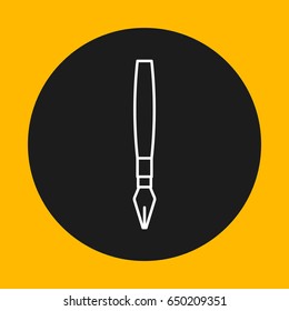 Fountain pen line icon