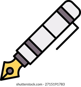 Fountain Pen New Creative Vector Icons Design