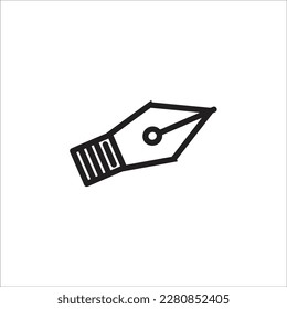 fountain pen new vector line icon