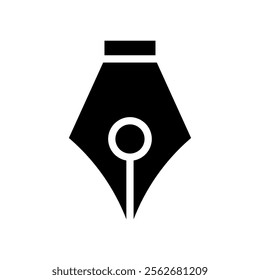 Fountain pen nib icon. Concept of writing, author, and creativity.