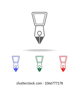 Fountain pen nib icon. Elements of education multi colored icons. Premium quality graphic design icon. Simple icon for websites, web design, mobile app, info graphics