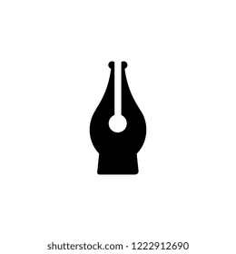 Fountain pen nib icon. Simple outline vector of education set for UI and UX, website or mobile application