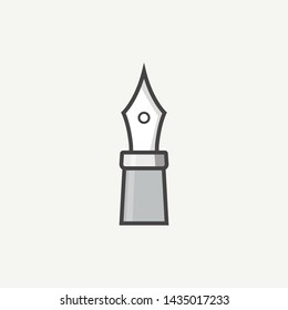 Fountain pen nib icon symbol
