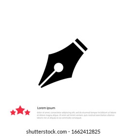 Fountain pen nib icon symbol