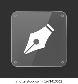 Fountain pen nib icon symbol