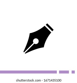 Fountain Pen Nib Icon Symbol