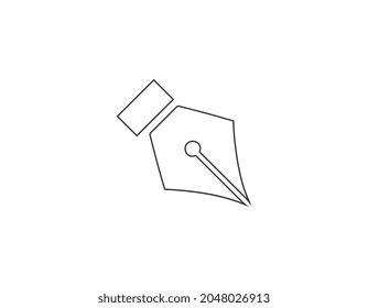 Fountain pen nib icon symbol