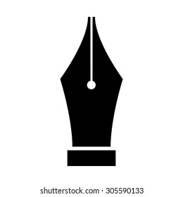 Fountain pen nib icon symbol