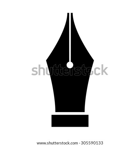 Fountain pen nib icon symbol