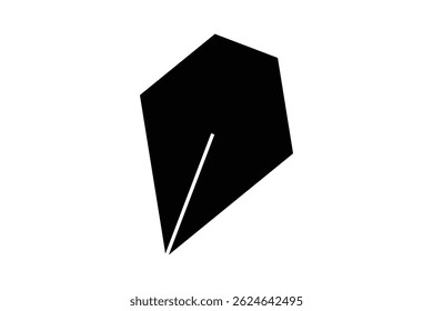 Fountain Pen nib Icon. Fountain Pen tip line writing Icon on white background.