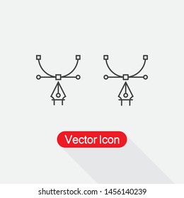 Fountain Pen Nib Icon, Pen Tool Cursor Icon Vector Illustration Eps10