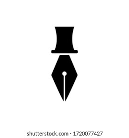 Fountain pen nib icon vector illustration isolated on white background