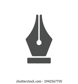 Fountain pen nib icon vector illustration isolated on white background