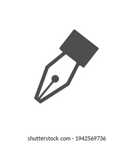 Fountain pen nib icon vector illustration isolated on white background