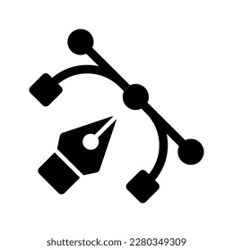 Fountain pen nib icon. Vector isolated illustration