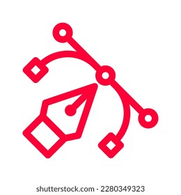 Fountain pen nib icon. Vector isolated illustration