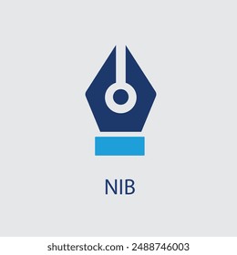 Fountain pen nib icon vector illustration isolated
