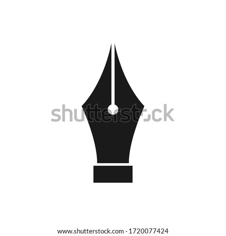 Fountain pen nib icon vector illustration isolated on white background