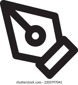 ilustración vectorial nip de pluma fuente - símbolo de diseño gráfico
