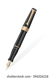 Fountain pen on a white background.