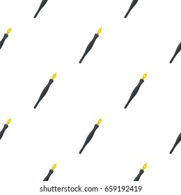 Fountain pen pattern seamless for any design vector illustration
