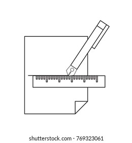 fountain pen and sheet icon