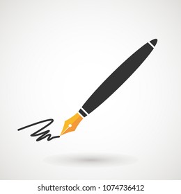 fountain pen and signature icon