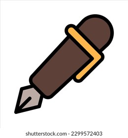 Fountain Pen Simple Line Icon Symbol